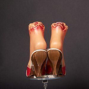 1950s Carved Heels Pin Up Shoes Heels